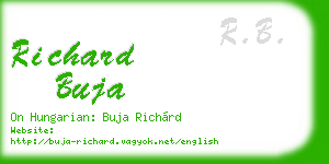 richard buja business card
